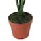 47.5" Green & White Artificial Tropical Peace Lily Spathe Potted Plant